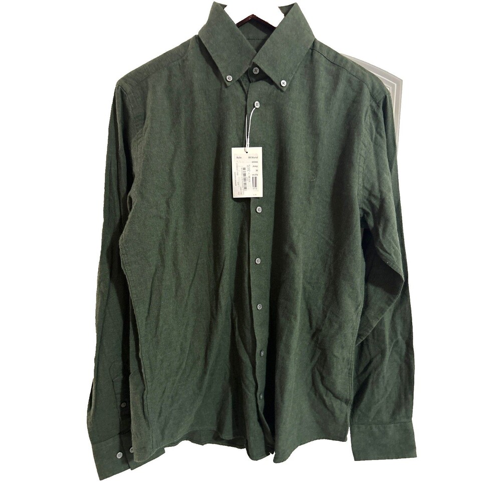 Bruun & Stengade Denmark Mens Muriel Casual Button Down Shirt size M NWT Flannel